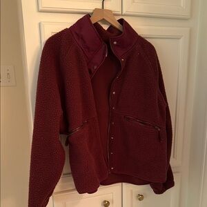 Burgundy Fleece Jacket